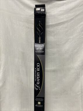 Cambria Adjustable Brushed Copper Drapery Rod Set 28in-48in Torch 5/8” dia pole